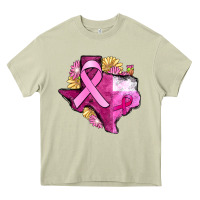 Mossy Texas Cancer Awareness map Heavy Core Tee - FaDigitalArtStudio