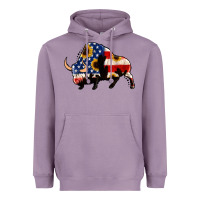 Lavender american flag bison Heavyweight Hoodie - Jasminsmagicworld