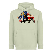 Matcha american flag bison Heavyweight Hoodie - Jasminsmagicworld