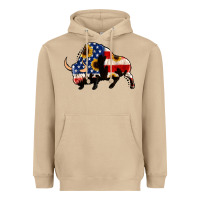 Mushroom american flag bison Heavyweight Hoodie - Jasminsmagicworld
