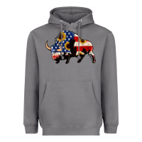Storm american flag bison Heavyweight Hoodie - Jasminsmagicworld