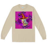 Mushroom Halloween Saanen Goat Long Sleeve Tee - LillyAllenDesigns