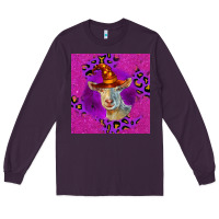 Plum Halloween Saanen Goat Long Sleeve Tee - LillyAllenDesigns