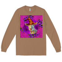 Toasted Coconut Halloween Saanen Goat Long Sleeve Tee - LillyAllenDesigns