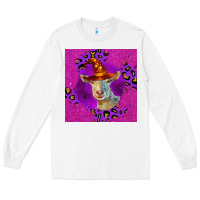 White Halloween Saanen Goat Long Sleeve Tee - LillyAllenDesigns