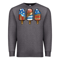 Charcoal Heather patriotic leopard popsicles Premium Sweatshirt - Jasminsmagicworld