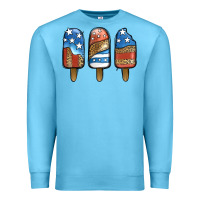 Ocean Blue patriotic leopard popsicles Premium Sweatshirt - Jasminsmagicworld