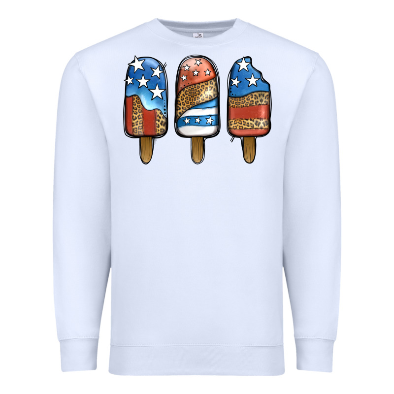 Patriotic Leopard Popsicles Premium Sweatshirt by Jasminsmagicworld | Teevron