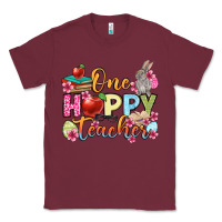 Burgundy Easter Day One hoppy Teacher Classic Tee - OliviaCreatesArt