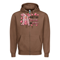Chestnut Valentine's Day Don't Go Bacon My Heart Zipper Hoodie - RanaPortraitStore
