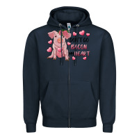 Navy Valentine's Day Don't Go Bacon My Heart Zipper Hoodie - RanaPortraitStore