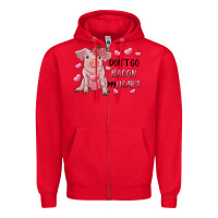 Red Valentine's Day Don't Go Bacon My Heart Zipper Hoodie - RanaPortraitStore