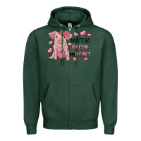 Sports Green Valentine's Day Don't Go Bacon My Heart Zipper Hoodie - RanaPortraitStore
