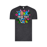 Vintage Black Your Text Stich Vintage Tee - CowhideDigitalArt