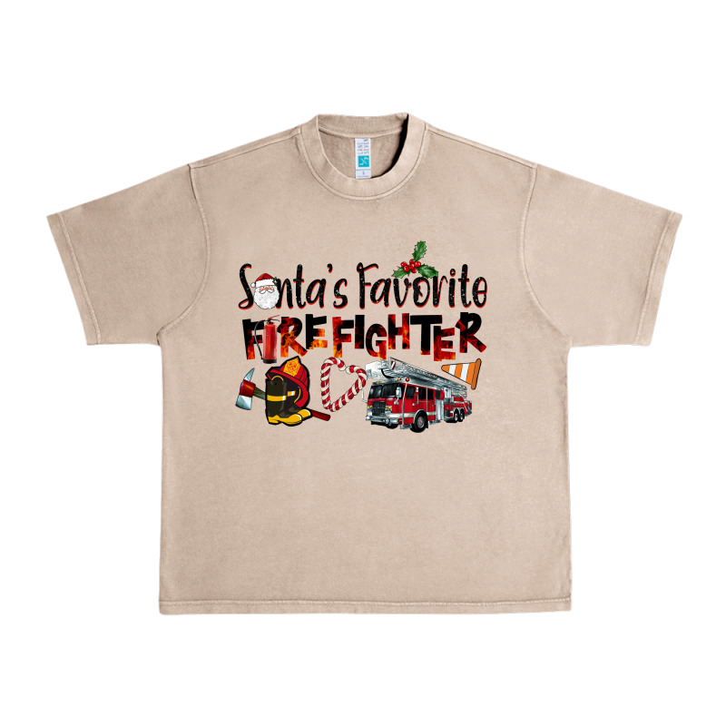 Santa's Favorite Firefighter Urban Heavy Tee by LillyAllenDesigns | Teevron