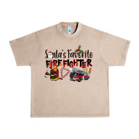 French Oak Santa's Favorite Firefighter Urban Heavy Tee - LillyAllenDesigns