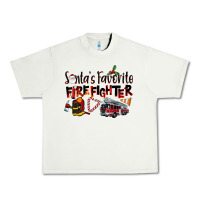Pistachio Santa's Favorite Firefighter Urban Heavy Tee - LillyAllenDesigns