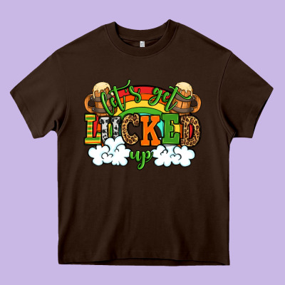 Let's Get Lucked Up St. Patrick's Day Heavy Core Tee Designed By Oliviacreatesart