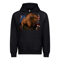 Black American Bison Urban Hoodie - Jasminsmagicworld