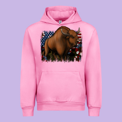 American Bison Urban Hoodie Designed By Jasminsmagicworld