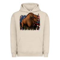 Pigment French Oak American Bison Urban Hoodie - Jasminsmagicworld