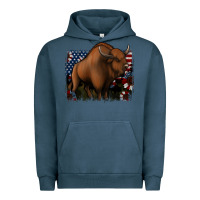 Pigment Midnight Navy American Bison Urban Hoodie - Jasminsmagicworld