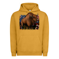 Pigment Peanut Butter American Bison Urban Hoodie - Jasminsmagicworld