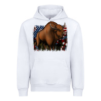 White American Bison Urban Hoodie - Jasminsmagicworld