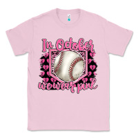 Bubblegum Pink in october we wear pink baseball Classic Tee - BarkalooDesign