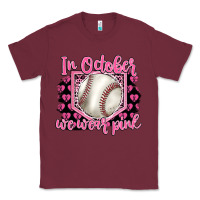 Burgundy in october we wear pink baseball Classic Tee - BarkalooDesign
