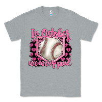 Heather Grey in october we wear pink baseball Classic Tee - BarkalooDesign