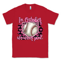 Red in october we wear pink baseball Classic Tee - BarkalooDesign