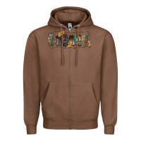 Chestnut Western mini black highland calf Zipper Hoodie - RanaPortraitStore