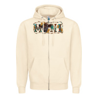 Sandshell Western mini black highland calf Zipper Hoodie - RanaPortraitStore