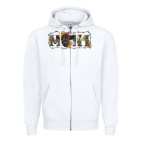 White Western mini black highland calf Zipper Hoodie - RanaPortraitStore