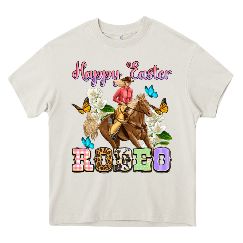 Happy Easter Rodeo Cowgirl Heavy Core Tee by OliviaCreatesArt | Teevron