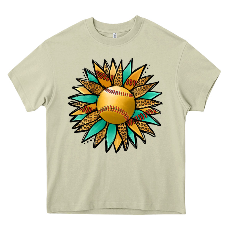 Softball Sunflower Heavy Core Tee by Jasminsmagicworld | Teevron