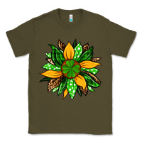Army Green St. Patrick's sunflower Classic Tee - OliviaCreatesArt