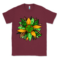 Burgundy St. Patrick's sunflower Classic Tee - OliviaCreatesArt
