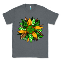Charcoal Heather St. Patrick's sunflower Classic Tee - OliviaCreatesArt