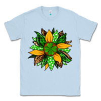 Dusty Blue St. Patrick's sunflower Classic Tee - OliviaCreatesArt