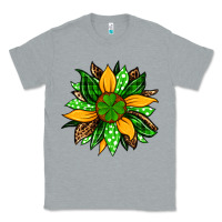 Heather Grey St. Patrick's sunflower Classic Tee - OliviaCreatesArt