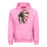 Fuchsia Pink 4th of July Indian Headdress Gypsy Spirit Skull Urban Hoodie - Jasminsmagicworld