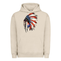 Pigment French Oak 4th of July Indian Headdress Gypsy Spirit Skull Urban Hoodie - Jasminsmagicworld