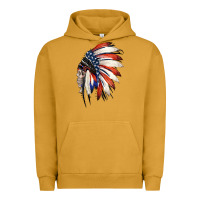 Pigment Peanut Butter 4th of July Indian Headdress Gypsy Spirit Skull Urban Hoodie - Jasminsmagicworld