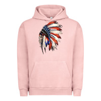 Pigment Salmon 4th of July Indian Headdress Gypsy Spirit Skull Urban Hoodie - Jasminsmagicworld