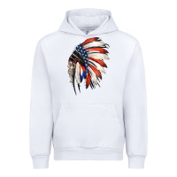 White 4th of July Indian Headdress Gypsy Spirit Skull Urban Hoodie - Jasminsmagicworld
