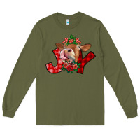 Army Green joy Long Sleeve Tee - SublimationCraftShop