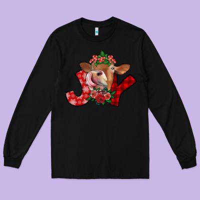 Joy Long Sleeve Tee Designed By Sublimationcraftshop