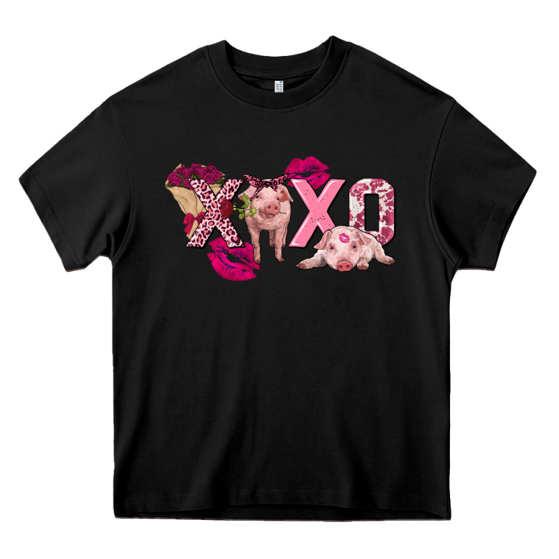 Valentine's Day Pig Xoxo Heavy Core Tee by FaDigitalArtStudio | Teevron